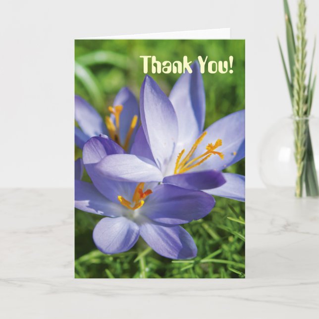 Tarjeta De Agradecimiento Crocus (Anverso)