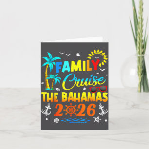 Tarjeta De Agradecimiento Crucero Familiar Bahamas 2026 Verano Vacaciones Co