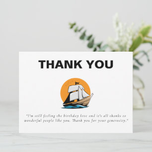 Tarjeta De Agradecimiento CRUISE Bote Cruise Birthday Party