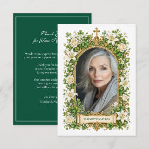 Tarjeta De Agradecimiento Cruz celta religiosa católica irlandesa funeral