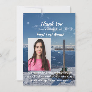 Tarjeta De Agradecimiento Cruz Cristiana Memorial Colina del Calvario Gracia