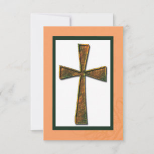 Tarjeta De Agradecimiento Cruz de felicitación por ordenación diaconal