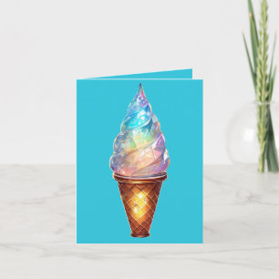 Tarjeta De Agradecimiento Crystal Ice Cream Cone