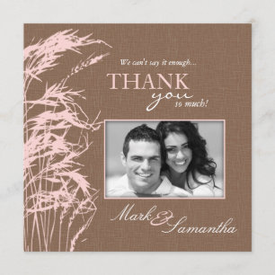 Tarjeta De Agradecimiento Cuadrado dulce de la novia del otoño