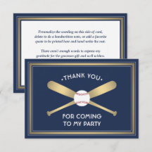 Cualquier Tema de Fiesta de Béisbol Azul Marino Bl
