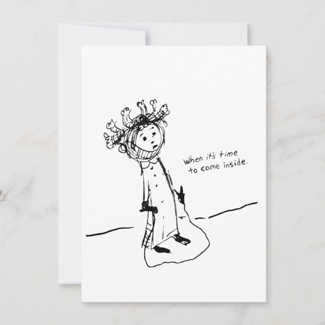 Tarjeta De Agradecimiento Cuando es hora de entrar (Anverso)