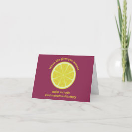 Tarjeta De Agradecimiento Cuando la vida te dé limones, haz una batería