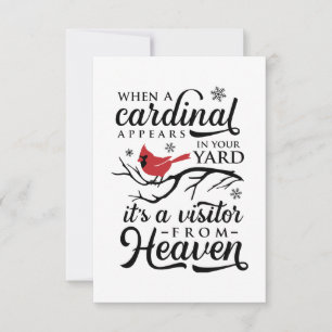 Tarjeta De Agradecimiento Cuando un cardenal visita
