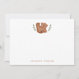 Tarjeta De Agradecimiento Cub Bear Woodland