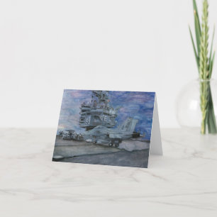 Tarjeta De Agradecimiento cubierta de vuelo CVN-65 de USS ENTERPRISE