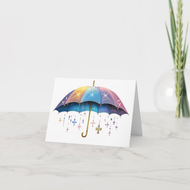 Tarjeta De Agradecimiento Cubierto por la fe (Anverso)