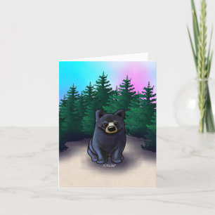 Tarjeta De Agradecimiento Cubo de oso negro