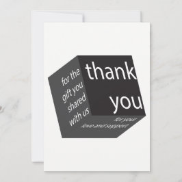 Tarjeta De Agradecimiento Cubo geométrico regalo de boda de alta tecnología 