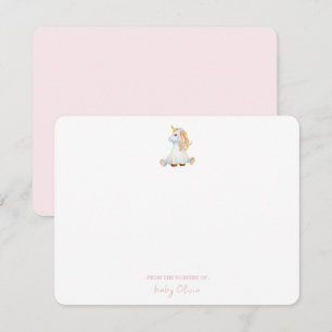 Tarjeta De Agradecimiento Cuenca cutánea unicornio Niña