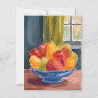 Cuenco de Frutas Pintura Acuarela
