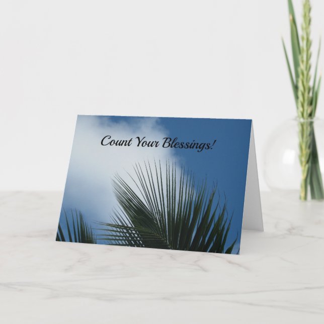 Tarjeta De Agradecimiento Cuenta tus bendiciones (Anverso)