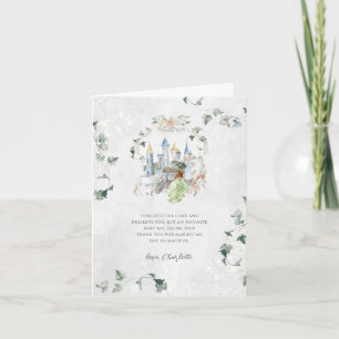 Tarjeta De Agradecimiento Cuento de Hadas Elegante   Cumpleaños de Princesa