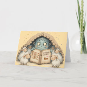 Tarjeta De Agradecimiento Cuentos para dormir de mamá Manta para bebé monstr