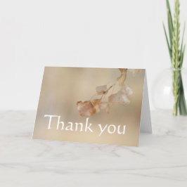 Tarjeta De Agradecimiento cuerda de hojas doradas, gracias