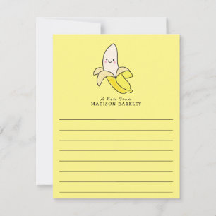 Tarjeta De Agradecimiento Cuestas estacionales Kawaii de Banana Kid