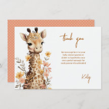 Cuidada acuarela Baby Giraffe Baby Shower