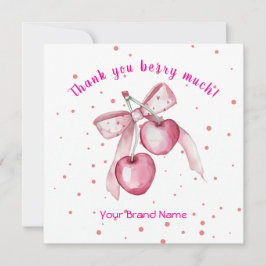 Tarjeta De Agradecimiento Cuidada acuarela pinkberries NegociosGracias tarje