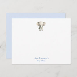 Tarjeta De Agradecimiento Cuidada Elefante Niño Bebé ducha Gracias