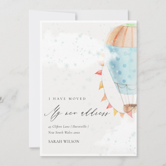 Tarjeta De Agradecimiento Cuidada estrella de globo aerostático estrella que (Anverso)