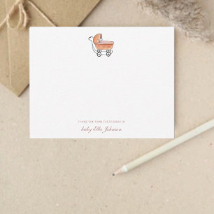 Tarjeta De Agradecimiento Cuidada protectora ventilado niña bebé Flat Gracia