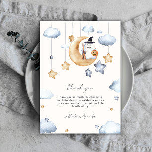 Tarjeta De Agradecimiento Cuidada Un Pequeño Boo Estrellas De Luna Baby Show
