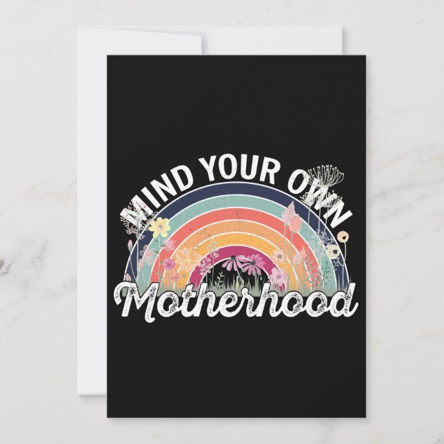 Tarjeta De Agradecimiento Cuidado con tu propia maternidad, regalos del día  (Anverso)