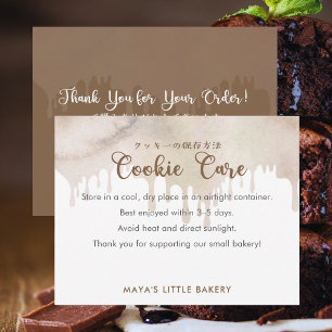 Tarjeta De Agradecimiento Cuidado de Galletas de Acuarela con Chocolate Derr