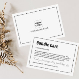 Tarjeta De Agradecimiento Cuidado de las velas por tipografía retro