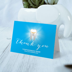Tarjeta De Agradecimiento Cuidado Dental Sonriente Negocio Didencial Gracias