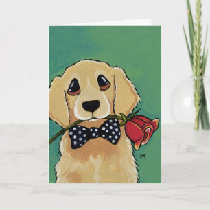 Tarjeta De Agradecimiento Cuidado Golden Retriever   Dog Gracias Card