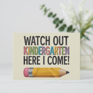 Tarjeta De Agradecimiento Cuidado jardín de infancia aquí vengo de vuelta a 