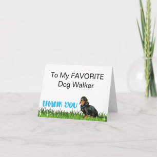 Tarjeta De Agradecimiento Cuidador de Perros Personalizado Cuidado de Mascot