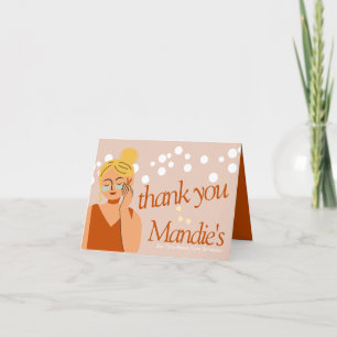 Tarjeta De Agradecimiento Cuidados de la piel Esteticista Salón de Negocios 