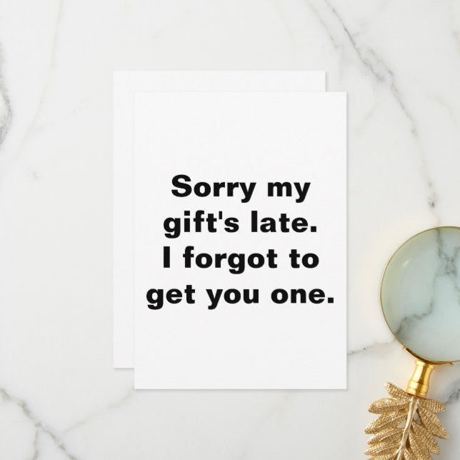 Tarjeta De Agradecimiento Cuidados por el cumpleaños tardío (Anverso/Reverso In Situ)