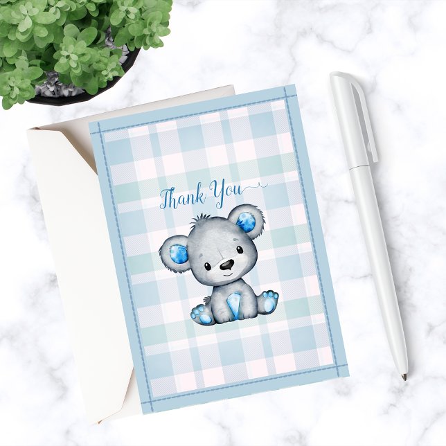 Tarjeta De Agradecimiento Cuidadoso Para Muchacho Baby Shower Gracias (Subido por el creador)