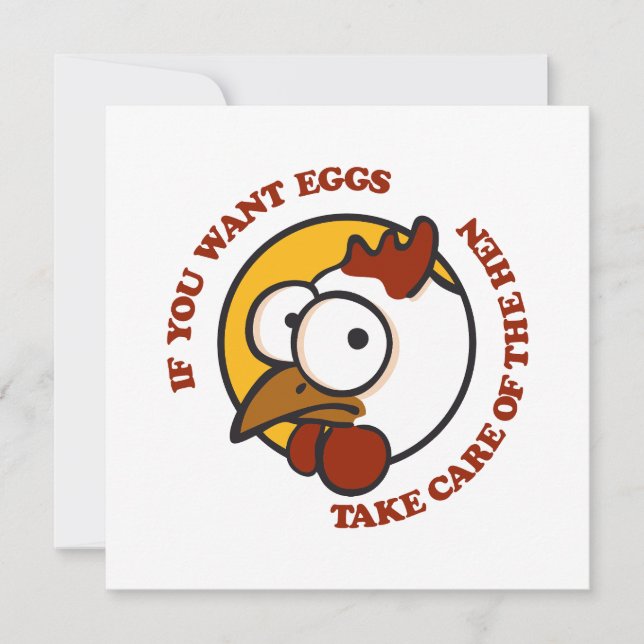 Tarjeta De Agradecimiento Cuidar de la gallina 1 (Anverso)