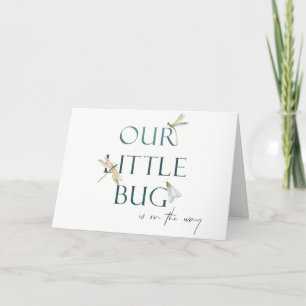 Tarjeta De Agradecimiento Cuidar nuestro pequeño error azul Dragonfly Baby S