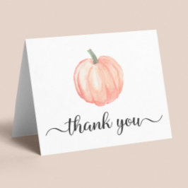 Tarjeta De Agradecimiento Cumpkin Fall Baby Shower