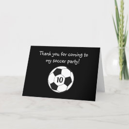 Tarjeta De Agradecimiento Cumpleaños 10 Fútbol Deportes Niños