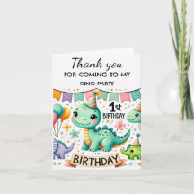Cumpleaños 1er del Niño con Dinosaurio Dino Lindo