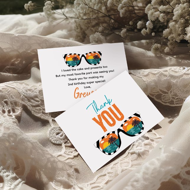 Tarjeta De Agradecimiento Cumpleaños 2 de Two Cool Boy (Subido por el creador)