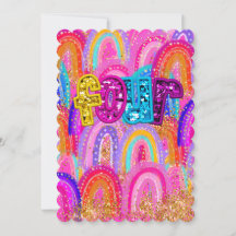 Cumpleaños 4 arcoíris lentejuelas