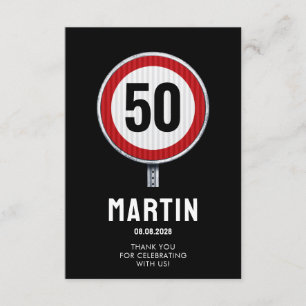 Tarjeta De Agradecimiento Cumpleaños 50 - CUALQUIER EDAD
