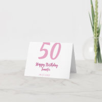 cumpleaños 50 nombre fecha año rosa rojo negrita