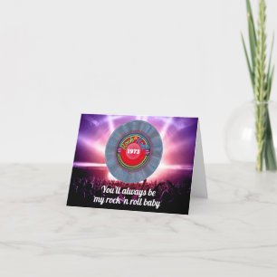 Tarjeta De Agradecimiento Cumpleaños 50 retro tradicional en 1973